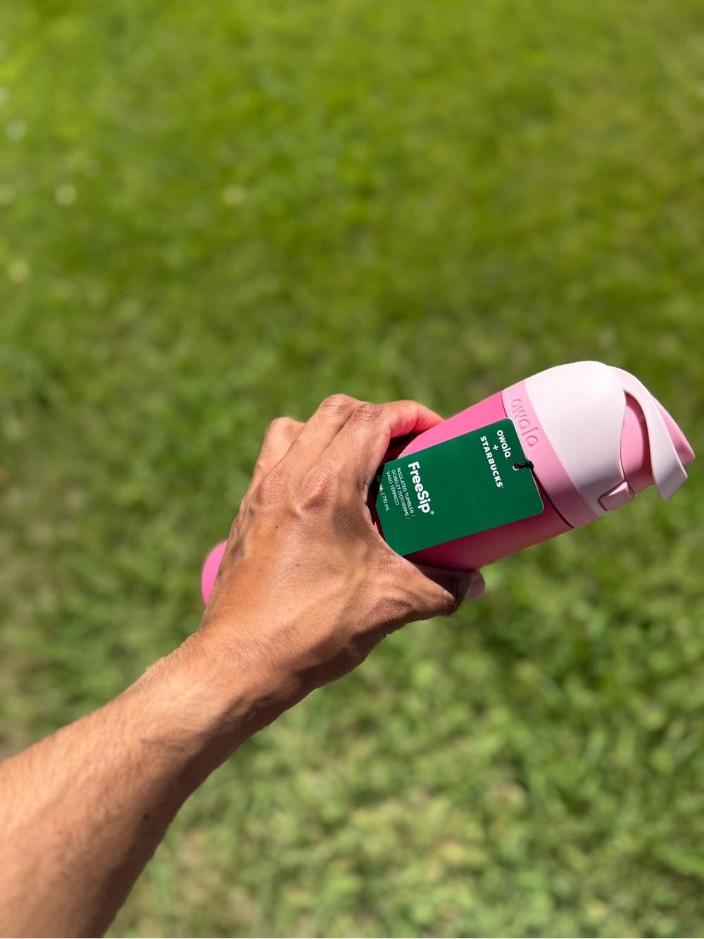 Owalo + Starbucks Pink Insulated Travel Bottle - Picture 3 of 4